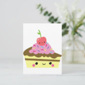 Schuif van de Kawaii Ice Cream Cake Briefkaart (Staand voorkant)