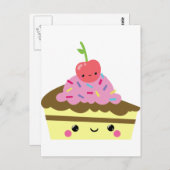 Schuif van de Kawaii Ice Cream Cake Briefkaart (Voorkant / Achterkant)