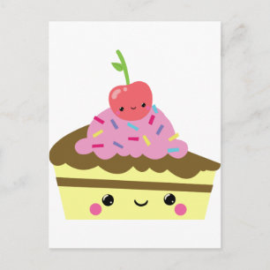 Schuif van de Kawaii Ice Cream Cake Briefkaart