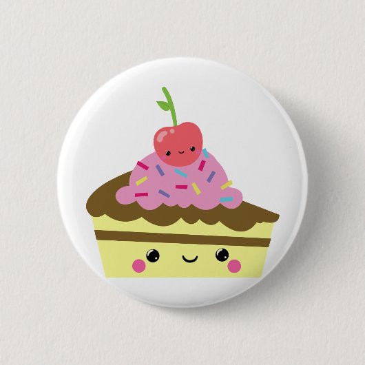 Schuif van de Kawaii Ice Cream Cake Ronde Button 5,7 Cm (Voorkant)