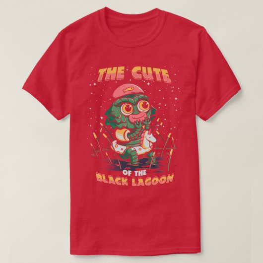 Schuif van de zwarte lagune t-shirt (Design voorkant)