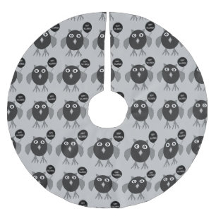 Schuif van kreepy Halloween Party owl Tree Kerstboom Rok