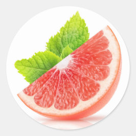 Schuif van pompelmoes ronde sticker