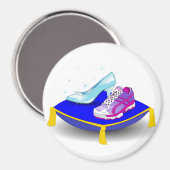 Schuif van schoeisel en van prinsesglas op kussen magneet (Voorkant / Achterkant)