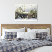 Schuif van Sultana Valide uit de haven, gegraveerd Canvas Afdruk (Insitu (Slaapkamer))
