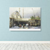 Schuif van Sultana Valide uit de haven, gegraveerd Canvas Afdruk (Insitu (Houten vloer))