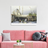 Schuif van Sultana Valide uit de haven, gegraveerd Canvas Afdruk (Insitu (Woonkamer))