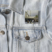 Schuif van Sultana Valide uit de haven, gegraveerd Vierkante Button 5,1 Cm (In situ)
