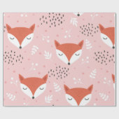 Schuif vos naadloos, met de hand getrokken bos van cadeaupapier (Vlak)