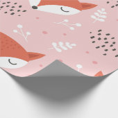 Schuif vos naadloos, met de hand getrokken bos van cadeaupapier (Hoek)