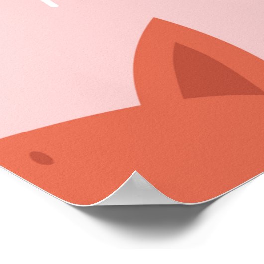 Schuif vos naadloos, met de hand getrokken bos van poster (Hoek)