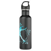 Schuif waterflesje Sterfranden blauw bevroren Waterfles (Voorkant)