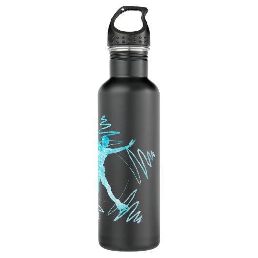 Schuif waterflesje Sterfranden blauw bevroren Waterfles (Voorkant)