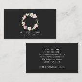 Schuif Waterverf banketbakken Roze zwart Visitekaartje (Voorkant / Achterkant)