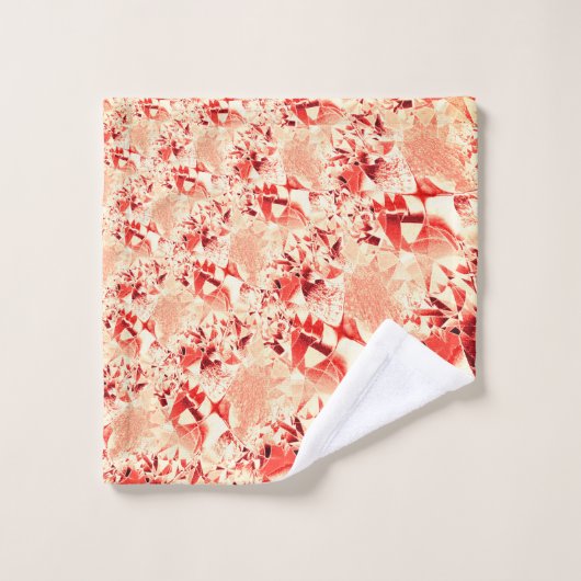 Schuif zalm aan koraal met wat heldere en verdraai bad handdoek (Wasdoekje)