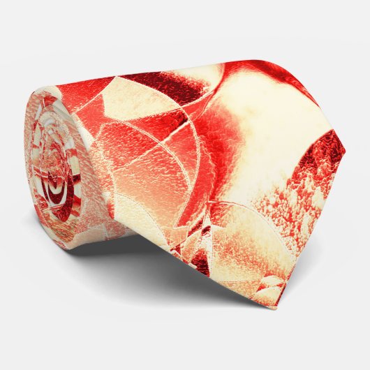 Schuif zalm aan koraal met wat heldere en verdraai stropdas (Opgerold)