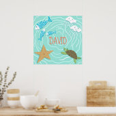 Schuif Zee creeert persoonlijke wandkunst Poster (Keuken)