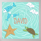 Schuif Zee creeert persoonlijke wandkunst Poster (Voorkant)