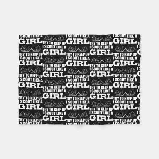 Schuif zoals Girl Adventurous Person Fleece Deken (Voorkant (Horizontaal))