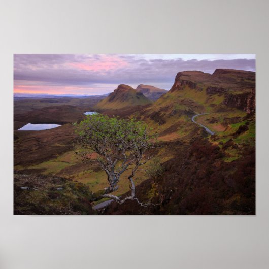 Schuif zonnopend landschap op Skye Poster (Voorkant)