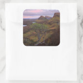 Schuif zonnopend landschap op Skye Vierkante Sticker (Tas)