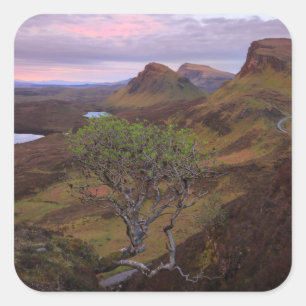 Schuif zonnopend landschap op Skye Vierkante Sticker