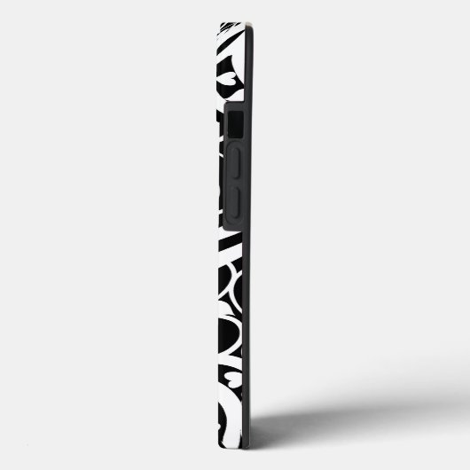 Schuif zwart wit harten liefde achtergronddesign Case-Mate iPhone case (Achterkant / Links)