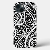 Schuif zwart wit harten liefde achtergronddesign Case-Mate iPhone case (Achterkant)