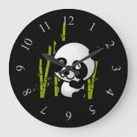 Schuif zwart-wit panda-beer in een bamboegroef.