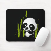 Schuif zwart-wit panda-beer in een bamboegroef. muismat (Met muis)