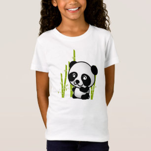Schuif zwart-wit panda-beer in een bamboegroef. t-shirt
