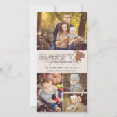  schuifbalken laten Thanksgiving 3 Foto Feestdagenkaart (Voorkant)