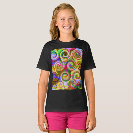 Schuifbalkgeometrisch abstract T-shirt (Voorkant volledig)