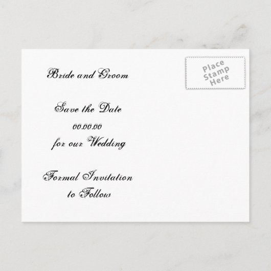 Schuifblad zwart, gele bruiloft Opslaan Datum Aankondigingskaart (Achterkant)