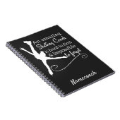 Schuifbus met zwarte en witte verbijsterende afbee notitieboek (Rechterzijde)