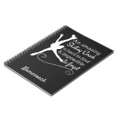 Schuifbus met zwarte en witte verbijsterende afbee notitieboek (Linkerzijde)