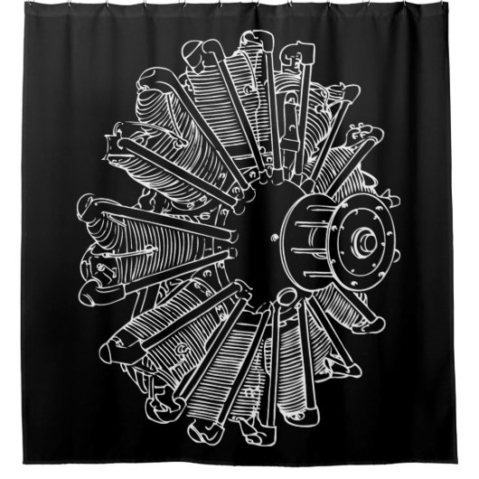 Schuifdiagram van zuigermotor voor vliegtuigen douchegordijn (Voorkant)