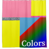 Schuifgordijnplaat kleurige heldere kleuren douchegordijn (Voorkant)