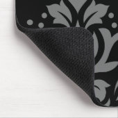Schuifje Damask Art I Black Grey White Muismat (Hoek)