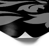 Schuifje Damask Art I Black Grey White Perfect Poster (Hoek)
