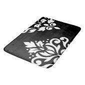 Schuifje Damask Art I White op Black Badmat (Gekanteld)