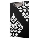Schuifje Damask Art I White op Black Klembord (Links)