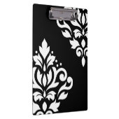 Schuifje Damask Art I White op Black Klembord (Rechts)