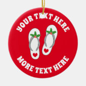 Schuifje voor het strand van Cute Holiday met kers Keramisch Ornament (Voorkant)