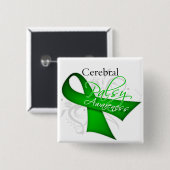 Schuiflint - Bewustmaking van de kurkvlek Vierkante Button 5,1 Cm (Voorkant /achterkant)