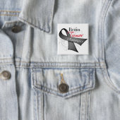 Schuiflint - Brain Tumor Awareness Vierkante Button 5,1 Cm (In situ)