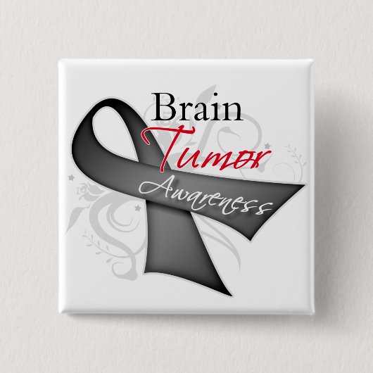 Schuiflint - Brain Tumor Awareness Vierkante Button 5,1 Cm (Voorkant)