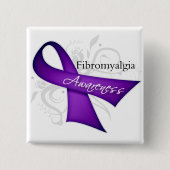 Schuiflint - Fibromyalgie Vierkante Button 5,1 Cm (Voorkant)