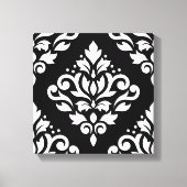 Schuifmasker Groot ontwerp (B) Wit op Zwart Canvas Afdruk (Voorkant)