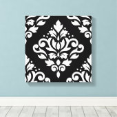 Schuifmasker Groot ontwerp (B) Wit op Zwart Canvas Afdruk (Insitu (Houten vloer))